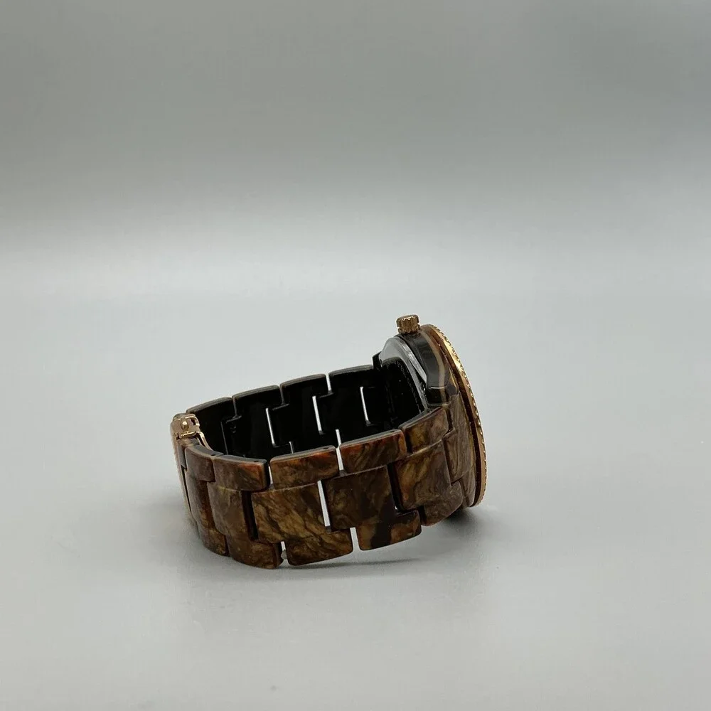 Fossil Stella Womens Watch 38mm Brown Dial Date ES-3088 New Battery 6.5